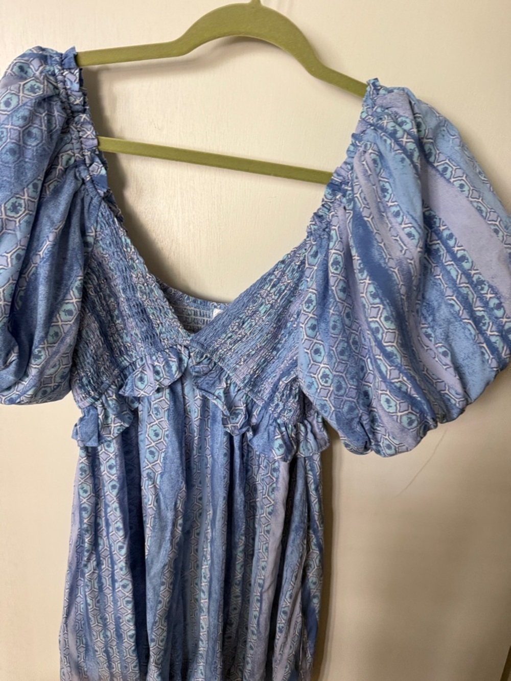 Shop Neighbor ByInTheBeginning Light Blue Printed romper
